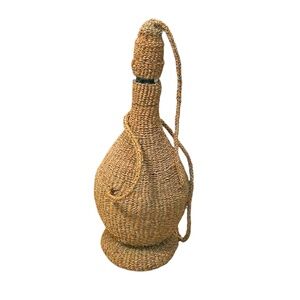 Vintage‎ Handmade Braided Cord Wine Basket Bottle